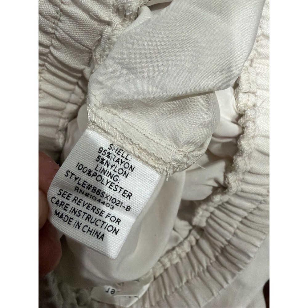 Blu Pepper French Countryside Eyelet Linen Like Top & Skirt Set Sand NWT Size L - Picture 7 of 7
